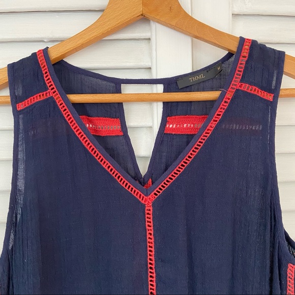 {THML} Navy Tank with Red Detailing - Medium - Picture 5 of 5